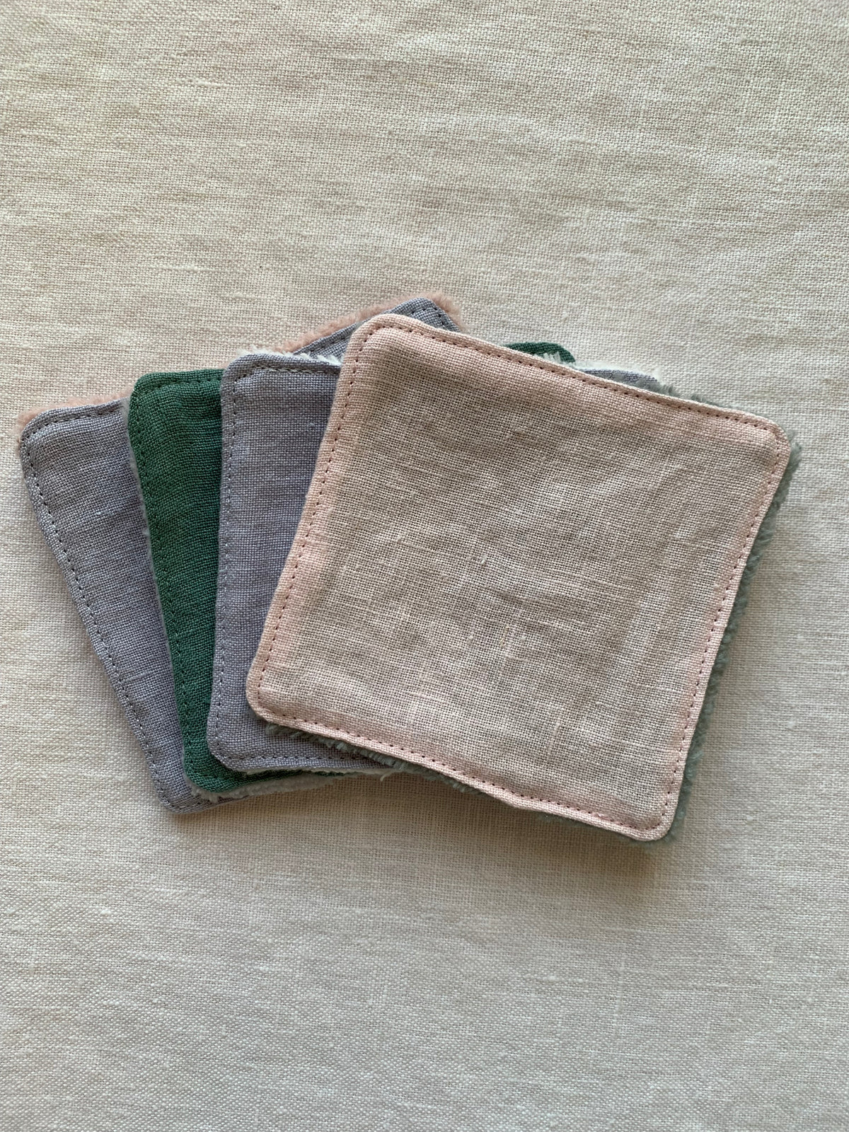 Lingette lavable lin lavé couleur diverses douillette couleurs dierses