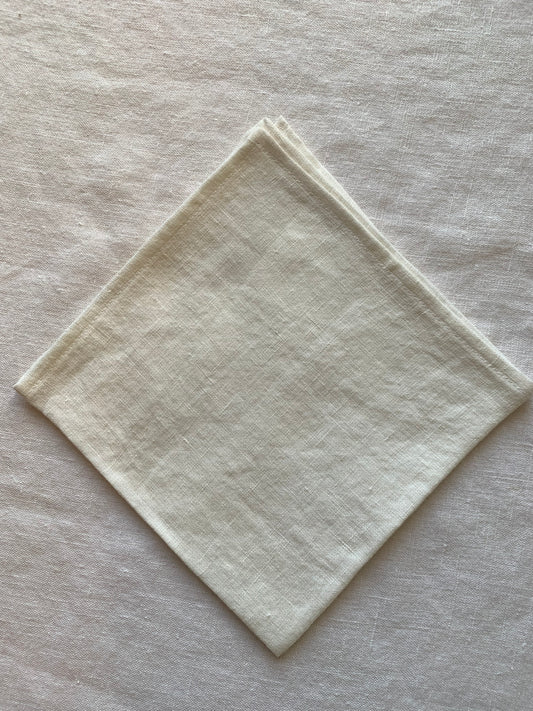 Serviettes de table en lin lavé blanc 40 x 40 cm