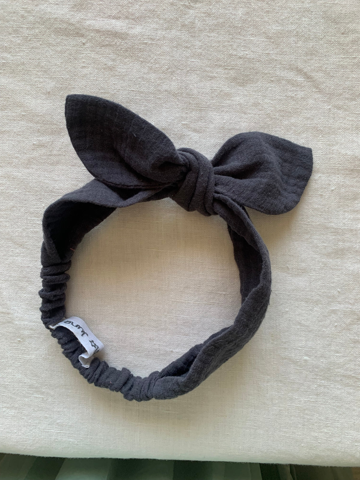 Bandeau en gaze de coton marine 3/6 mois