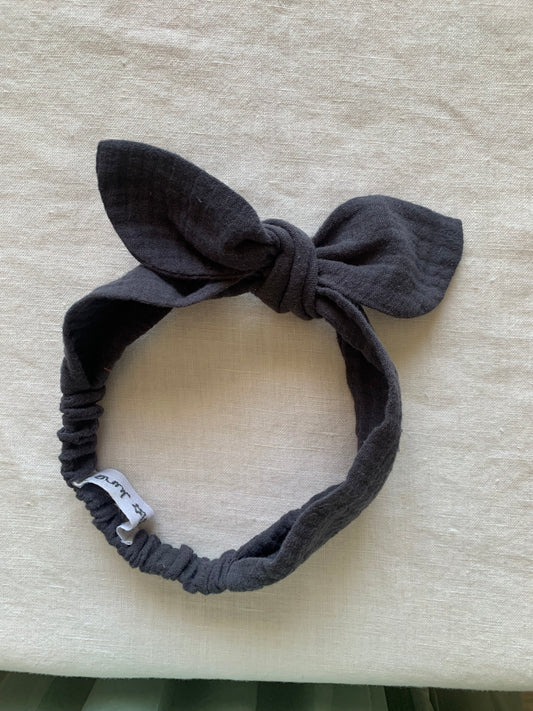 Bandeau en gaze de coton marine 3/6 mois